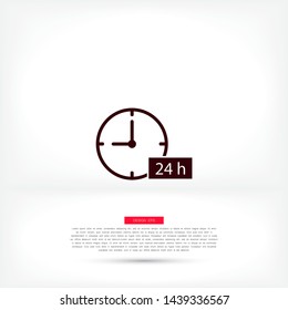 24h support icon . Lorem Ipsum Illustration design