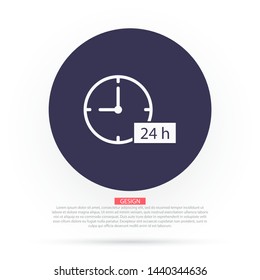 24h support icon . Lorem Ipsum Illustration design