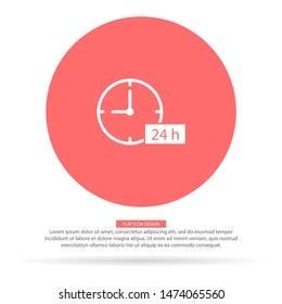 24h support icon . Lorem Ipsum Illustration design