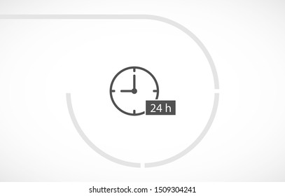 24h support icon . Lorem Ipsum Illustration design