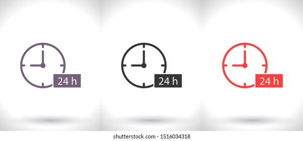 24h support icon . Lorem Ipsum Illustration design