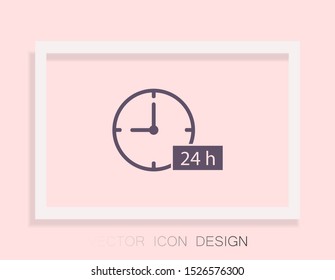 24h support icon . Lorem Ipsum Illustration design