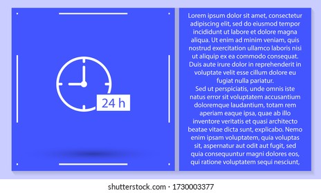 Icono de asistencia 24h . Lorem Ipsum Diseño de ilustración