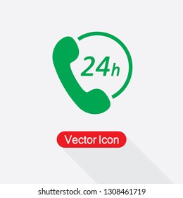 24h Support Icon Vector Illustration Eps10