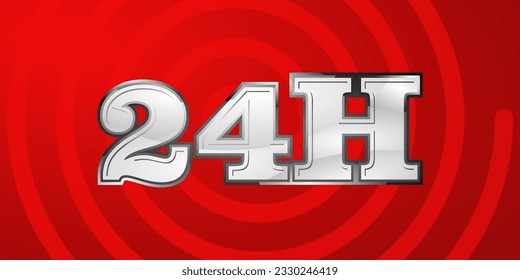 24H Text Effect with Abstract Background