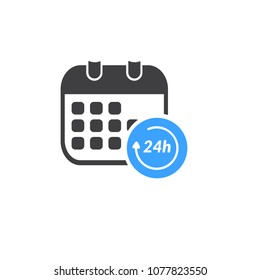 24h vector icon