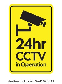 24-Hour CCTV Surveillance Sign – Security Monitoring Notice, Surveillance Camera Warning, Property Protection Alert, Crime Prevention Measure