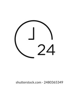 24-Stunden-Uhr-Symbol für Time Management App