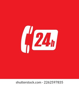 24-hour service hotline icons, common graphic resources, vector illustrations.