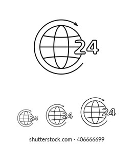 24-hour worldwide service