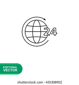 24-hour worldwide service