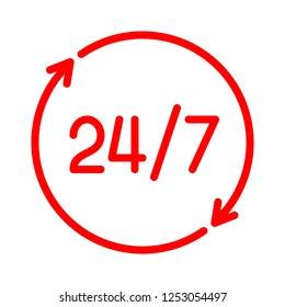 24-hours flat icon