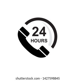 24hours icon vector symbol design