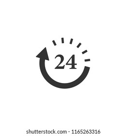 24-hours-delivery vector icon