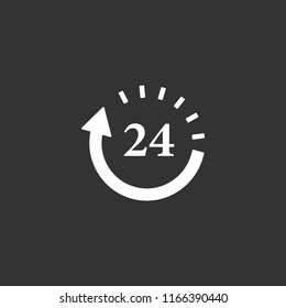 24-hours-delivery vector icon
