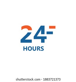 Logo de 24 horas y diseño vectorial de símbolos