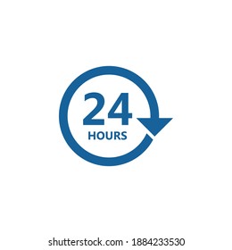 24hr logo and symbol vector design