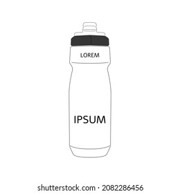 Botella de agua Podium 24oz,vector de diseño de icono plano