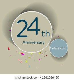 24th anniversary logo with the classic stage, gives a simple feel but looks elegant, this design is suitable for greeting cards or invitation cards