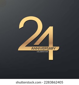 24th Anniversary logotype design. modern Celebrate Anniversary Logo