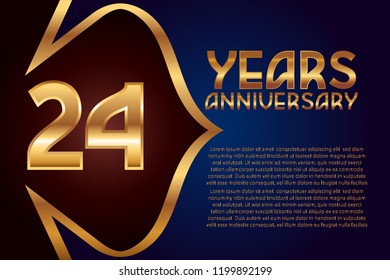 24th Anniversary numbers. background for anniversary