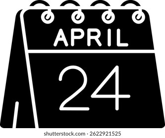 24 de abril Línea Vector Icon Design
