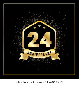 24. Goldjubiläum-Vektorvorlage