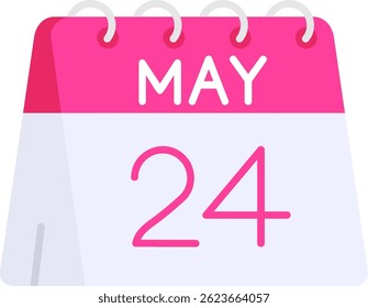 24. Mai Linie Vektor Icon Design
