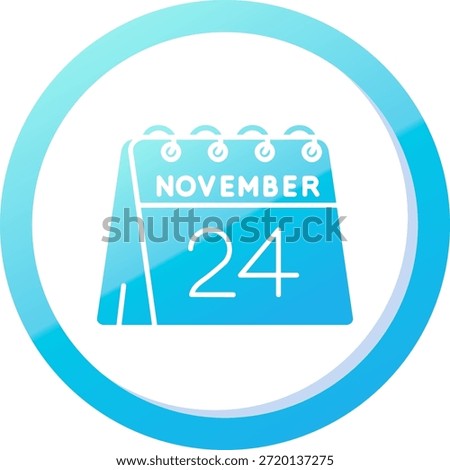 24th of November Line vector Icon Design
