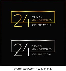 24th years anniversary celebration background