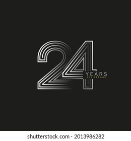 24 Years Anniversary Celebration Logo Birthday Images Stock Photos Vectors Shutterstock