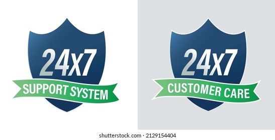 24x7  customer care vector icon. fulltime customer care