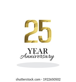 25 55 Year Anniversary Logo Vector Template Design Illustration gold and white