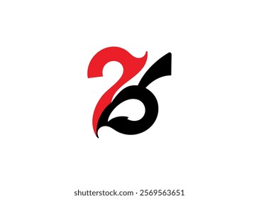 25 abstract creative logo design combination of two numbers 25 Egyptian revolution day date