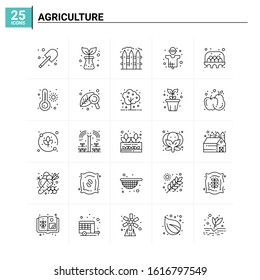 25 Agriculture icon set. vector background