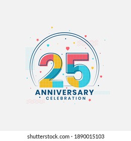 25 Anniversary celebration, Modern 25th Anniversary design