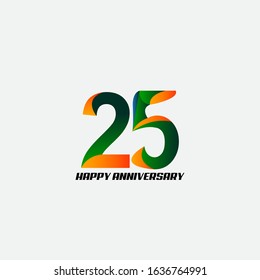 25 anniversary celebration vector concept template design illustration