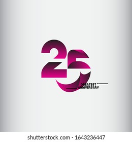 Ilustración de diseño de plantillas de concepto vectorial de celebración de 25 años