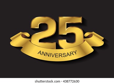 25 anniversary template design.25 years anniversary.Vector illustration.