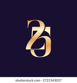 25 Anniversary Unique Simple Logo