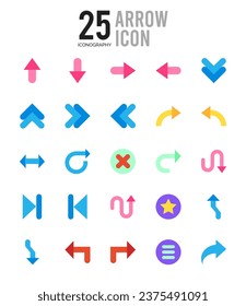 25 Arrow. Two Color icons Pack. vector illustration.