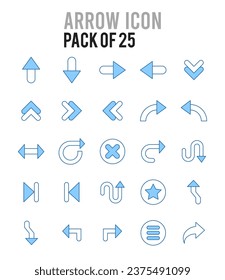 25 Arrow. Two Color icons Pack. vector illustration.