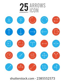 25 Arrows. icons Pack. vector illustration.