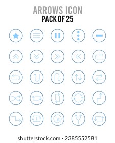 25 Arrows. icons Pack. vector illustration.