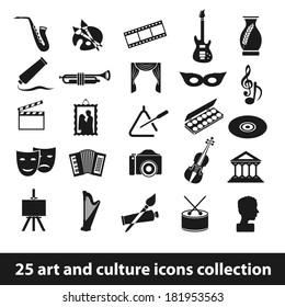 25 art and culture icon collection