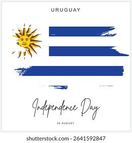 25 August Uruguay independence day social media post banner poster template