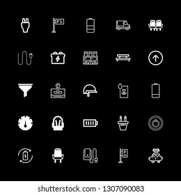 25 auto icons with up arrow circular button and helmet in this set
