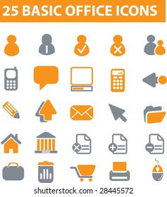 25 basic office icons