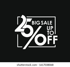 25% big sale upto off discount design