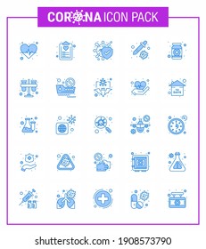 25 Blue viral Virus corona icon pack such as drugs; pipette; plan; healthcare; safe viral coronavirus 2019-nov disease Vector Design Elements
